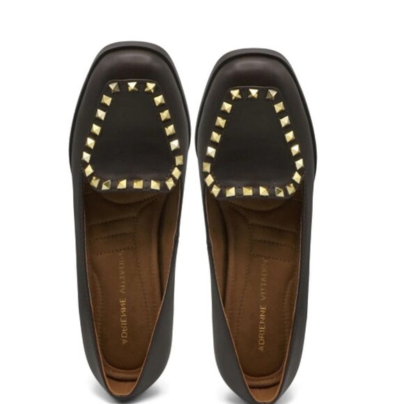 Adrienne Vittadini’s Vanter Y2K Studded Block Heel Pumps Java Size 7.5 & 8 NIB - Picture 7 of 9